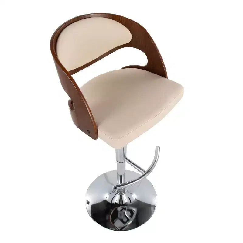 Lot de 2 tabourets de bar réglables pivotants Pino, style Mid-Century Modern - Lumisource