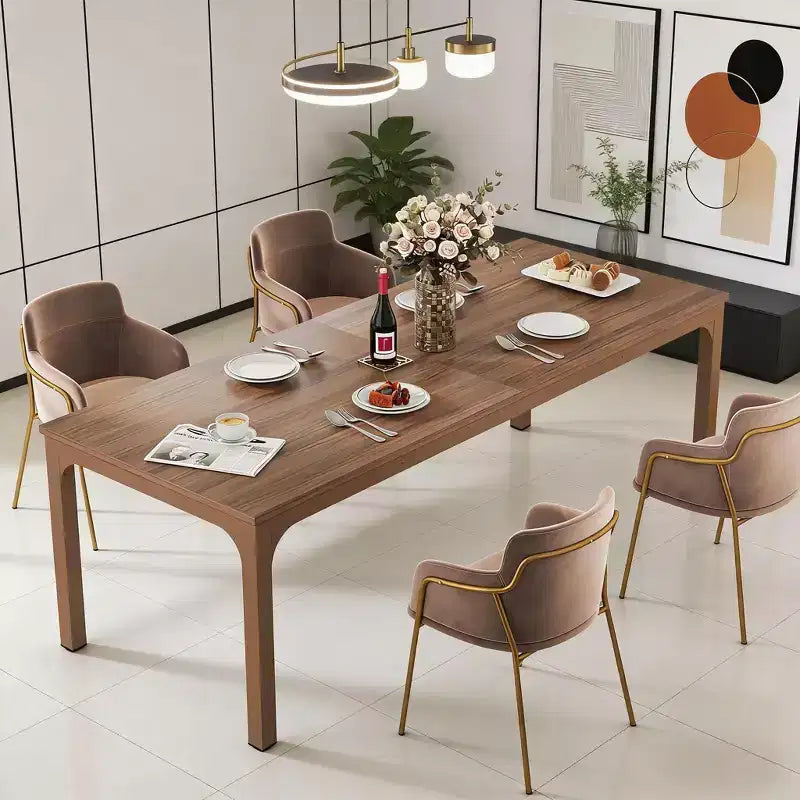 Longue table de cuisine pour 6 à 8 personnes Table à manger rectangulaire