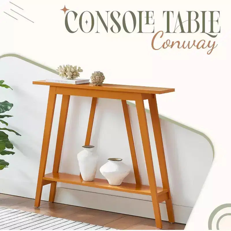 Kings Brand Furniture – Console étroite avec étagère de rangement pour couloir, entrée, vestibule, salon