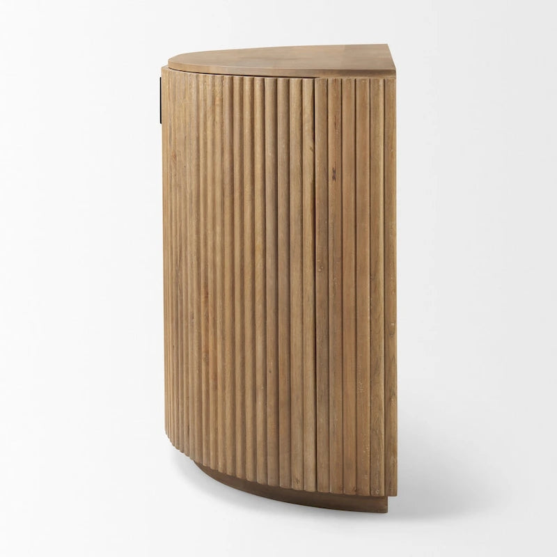 Meuble d'appoint en bois massif marron clair