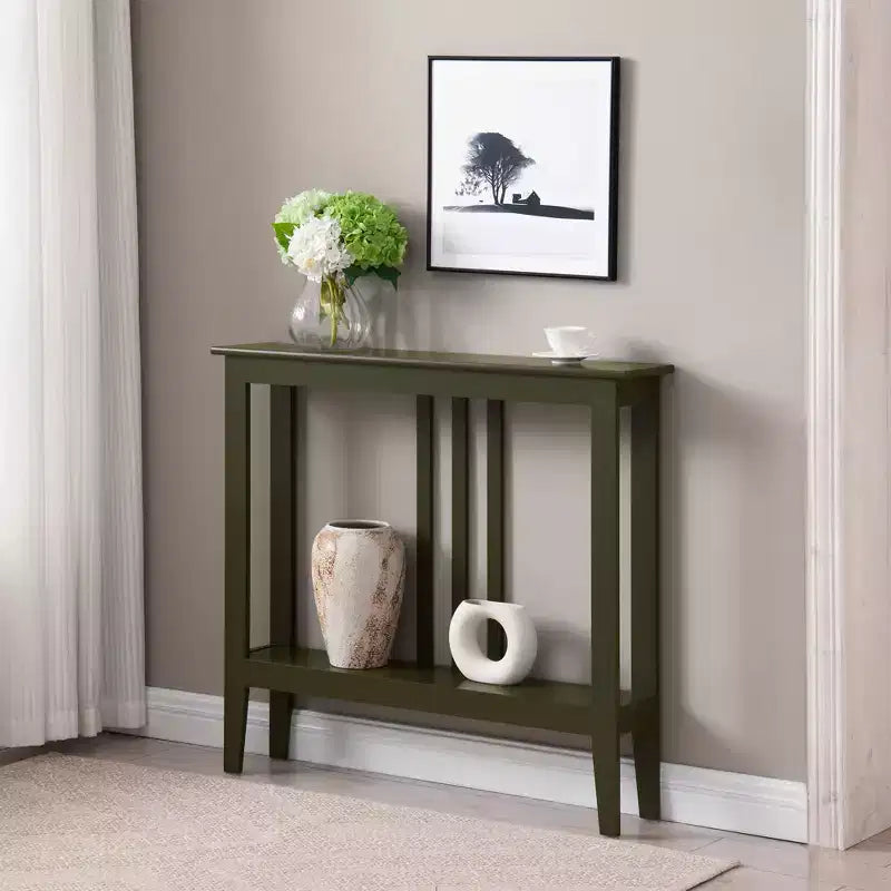 Console étroite avec étagères pour entrée, couloir ou salon