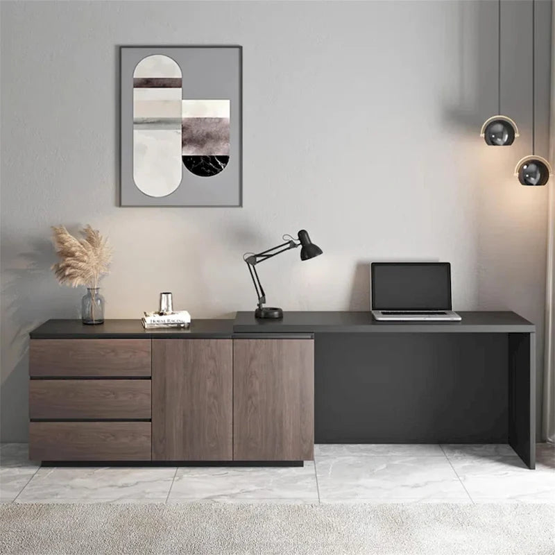 Bureau extensible avec tiroirs de rangement pour le bureau à domicile
