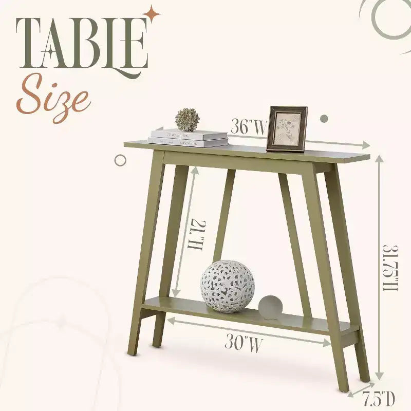 Kings Brand Furniture – Console étroite avec étagère de rangement pour couloir, entrée, vestibule, salon