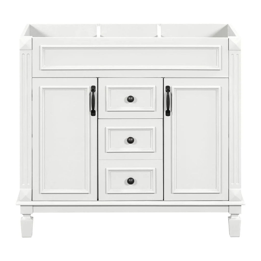Meuble-lavabo moderne de 36 po avec vasque et armoire à miroir, 2 portes et 2 tiroirs