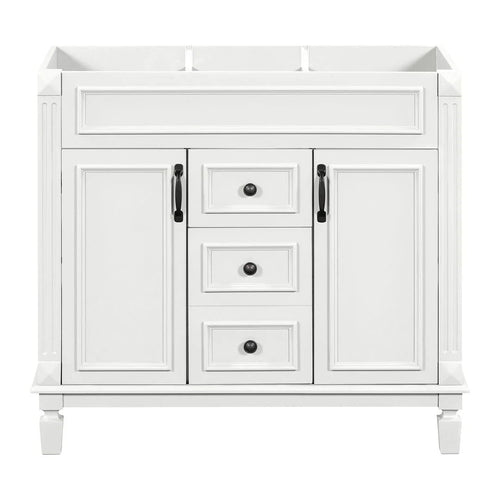 Meuble-lavabo moderne de 36 po avec vasque et armoire à miroir, 2 portes et 2 tiroirs