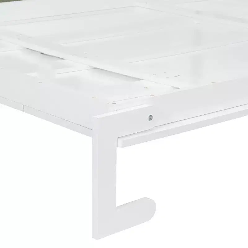 Lit escamotable Queen size avec canapé et armoire, Lit mural Queen en bois avec étagères, Lit escamotable pour chambre d'amis ou bureau
