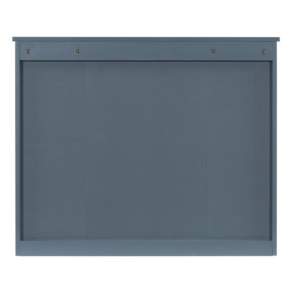 Meuble-lavabo moderne de 36 po avec vasque et armoire à miroir, 2 portes et 2 tiroirs