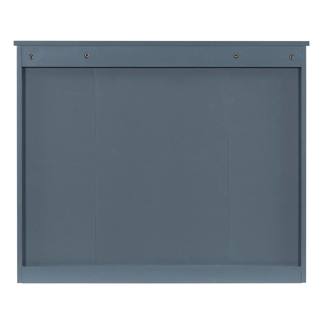 Meuble-lavabo moderne de 36 po avec vasque et armoire à miroir, 2 portes et 2 tiroirs