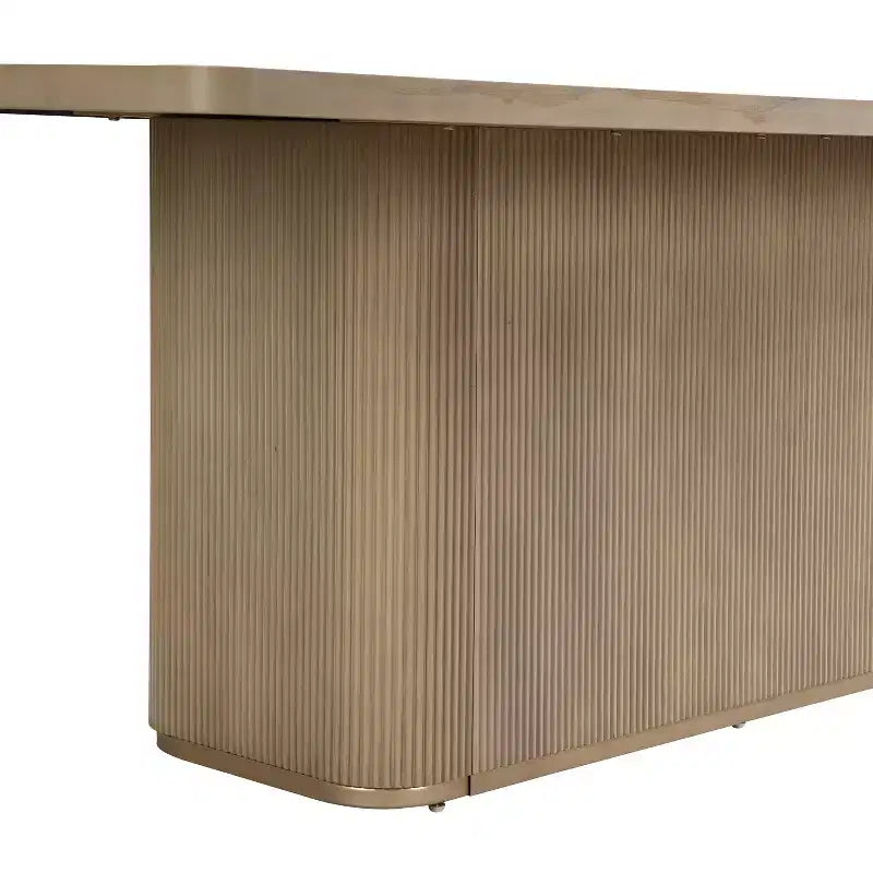 Ensemble de salle à manger Yutthana Modern 7 pièces en bois et métal avec chaises rembourrées