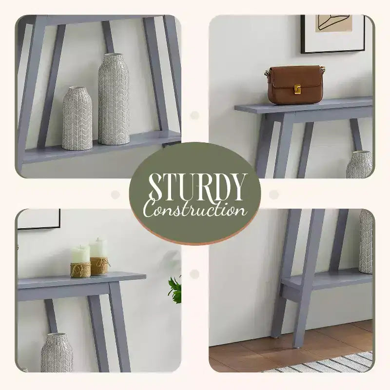 Kings Brand Furniture – Console étroite avec étagère de rangement pour couloir, entrée, vestibule, salon