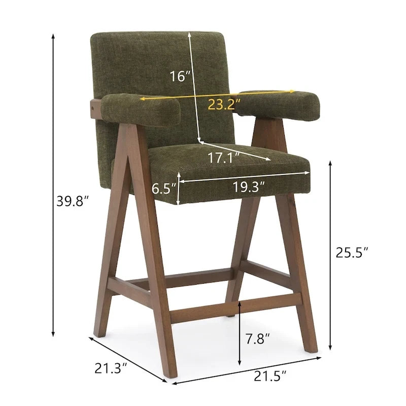 Tabouret de comptoir rembourré contemporain, unité