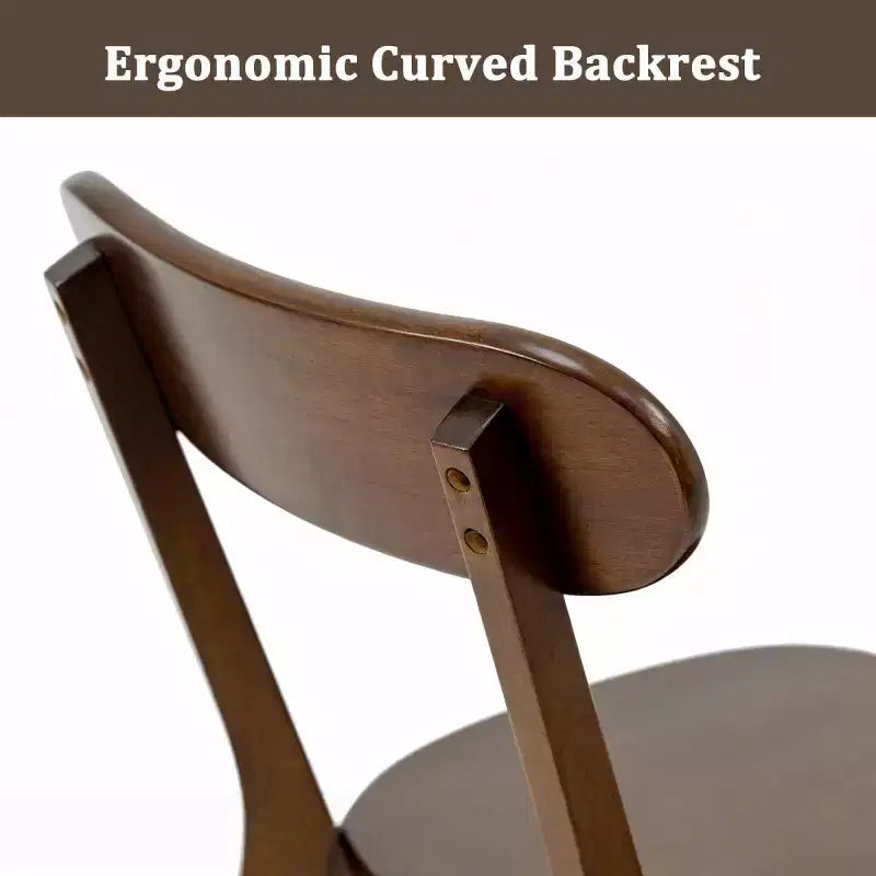 Chaises de salle à manger en bois massif de style moderne du milieu du siècle, lot de 2, pour salle à manger, restaurant ou salon - Panipeachy