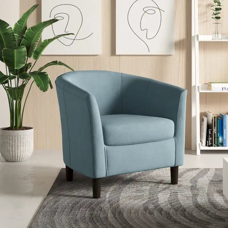Fauteuils d'appoint modernes en forme de tonneau, Fauteuils club confortables
